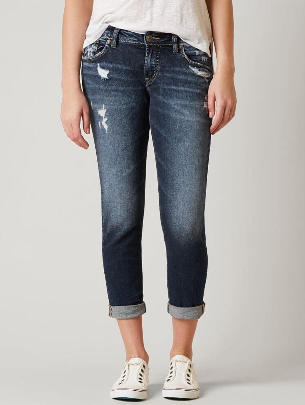 Silver Sam Boyfriend Stretch Cropped Jeans Size 30